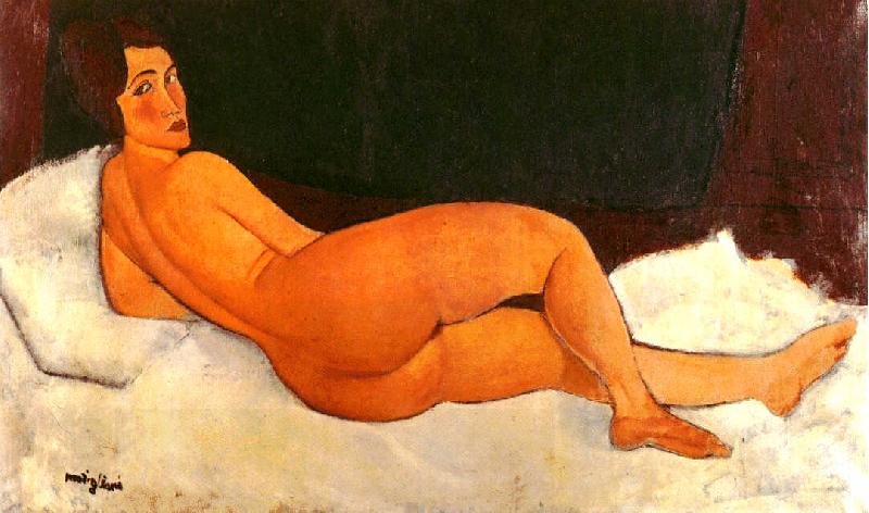 Amedeo Modigliani Nude, Looking Over Her Right Shoulder China oil painting art